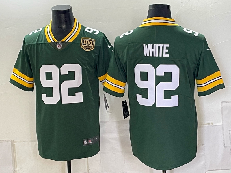 Men Green Bay Packers #92 White green 2026 Nike NFL Jersey 100404->youth mlb jersey->Youth Jersey